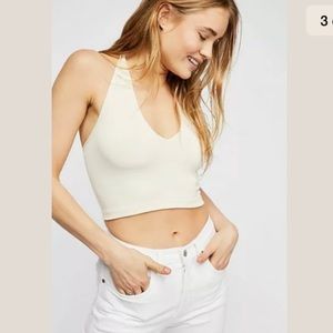 Free people halter crop top size medium new